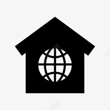 世界之家地球房子图标图标