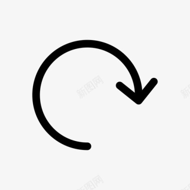 向左旋转刷新箭头循环图标图标