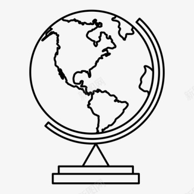地球仪地图世界图标图标