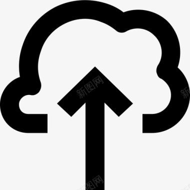云上传云网络云共享图标图标