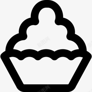 美味点心食物纸杯蛋糕碗吃图标图标