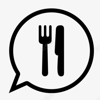 餐厅聊天buble吃饭图标图标
