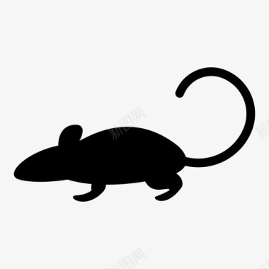 老鼠动物尾巴图标图标