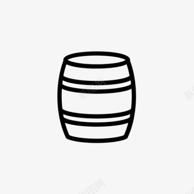 木桶葡萄酒酿酒图标图标