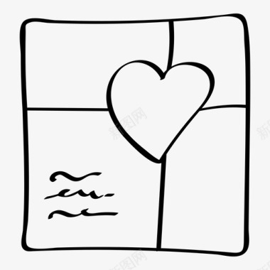礼物信件爱情图标图标