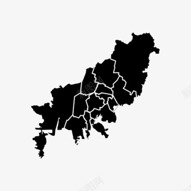釜山行政区划城市地图图标图标