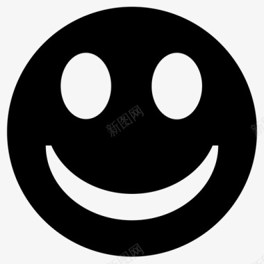快乐微笑情感脸图标图标