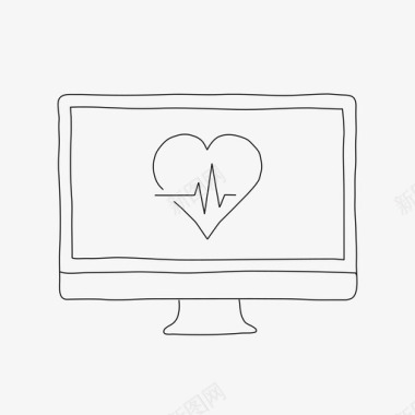 心率运动表台式心脏监护仪有氧运动设备图标图标