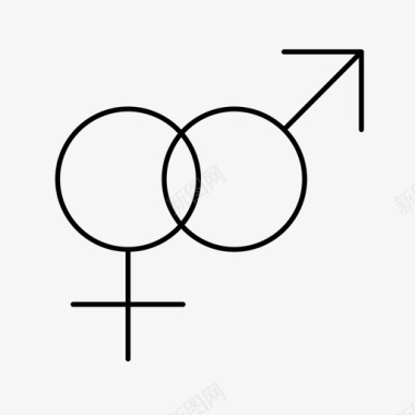 异性恋夫妻平等图标图标