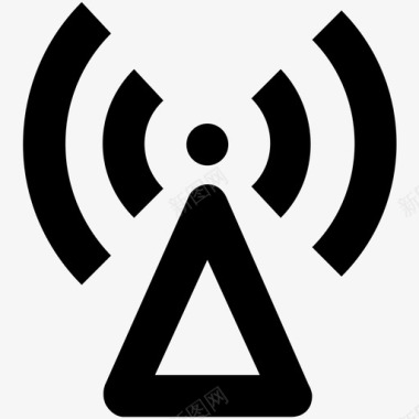 WIFI信号格wifi塔天线信号塔图标图标
