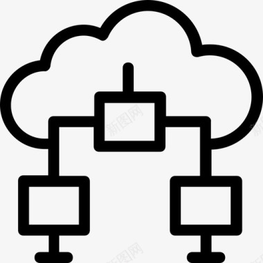 营销会议云共享云计算云网络图标图标