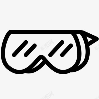 安全护目镜护目镜眼镜面罩图标图标