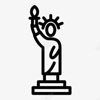 纽约自由女神像纪念碑纽约图标图标