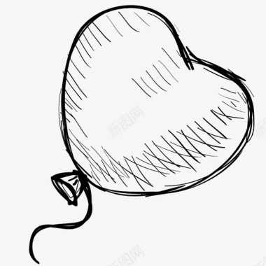气球心气球乐趣爱情图标图标