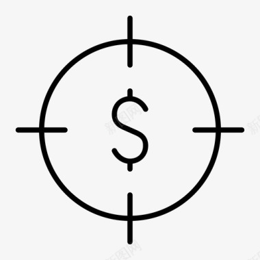 十字线目标十字线货币图标图标