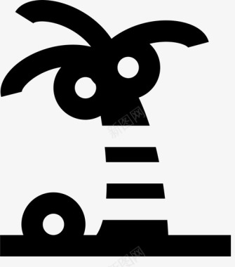 棕榈树椰子旅游图标图标