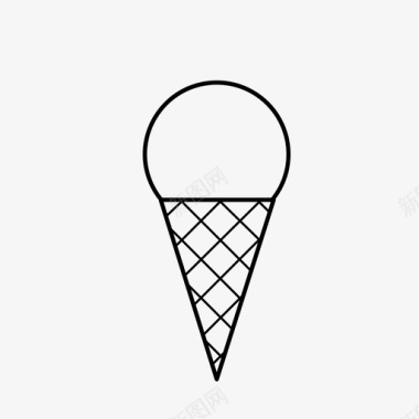 冰淇淋蛋卷图标图标
