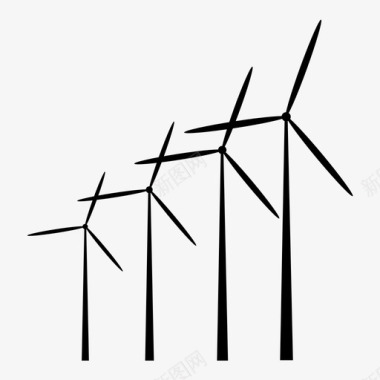 风电风电场电力能源图标图标