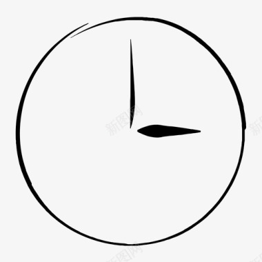 时钟约会手绘图标图标