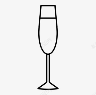庆祝香槟酒杯庆祝香槟长笛图标图标