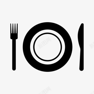 餐盘餐叉刀图标图标