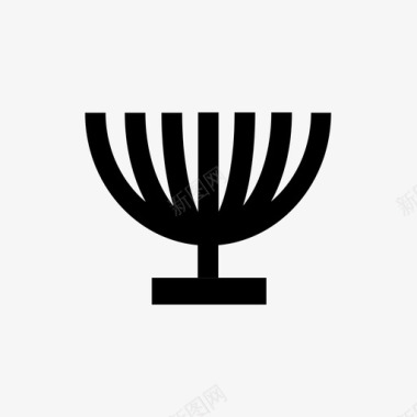 烛台光明节以色列图标图标
