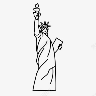 自由女神像自由女神纽约图标图标