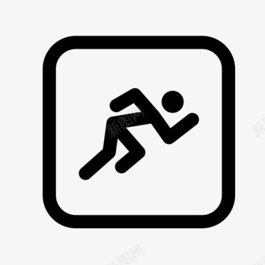 跑步各种运动奥运会图标图标