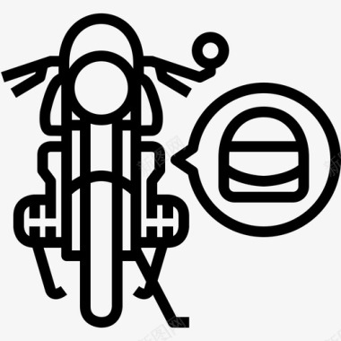 摩托车头盔摩托车保护图标图标