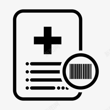 条形码医疗报告条形码文件信息图标图标