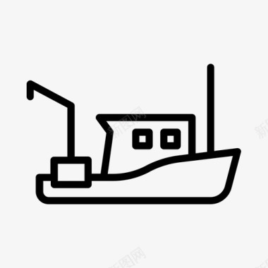 渔船海上运输图标图标
