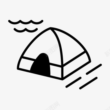 帐篷露营度假图标图标
