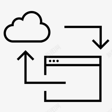 AI制作云应用文件同步图标图标