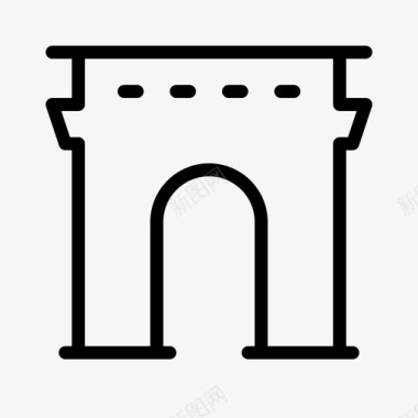 特鲁姆普拱门法国巴黎图标图标