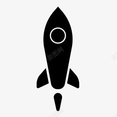 火箭飞船蓝天火箭发射导弹飞船图标图标