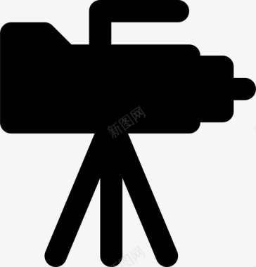 新闻摄影机摄影录音图标图标