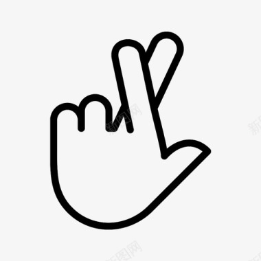 手交叉的手指交叉的手指幸运的图标图标