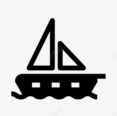 帆船船运输图标图标