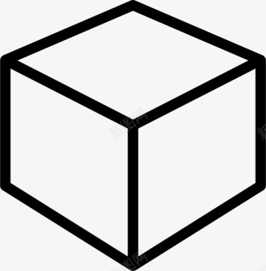 立方体三维长方形图标图标