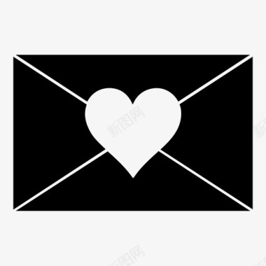 心形信封爱情婚姻图标图标