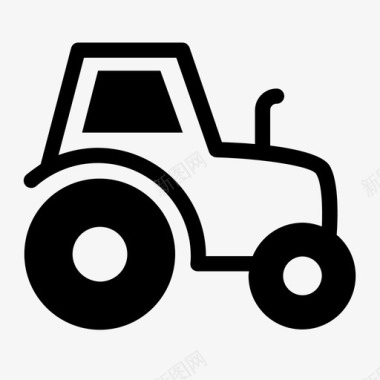 拖拉机农业收获图标图标