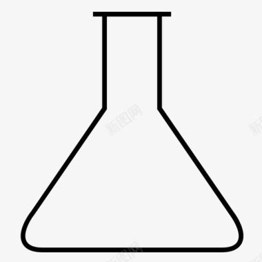 烧杯矢量图锥形烧瓶烧杯化学图标图标