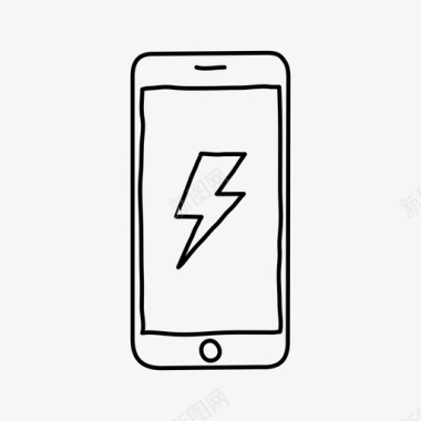 iPhone模板iphone闪电充电设备图标图标
