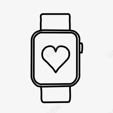 苹果手表心苹果手表设备图标图标