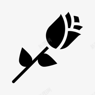 求婚玫瑰鲜花爱情图标图标