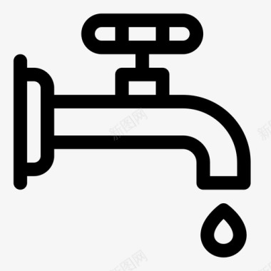水龙头滴水器水图标图标