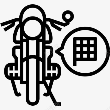 摩托车赛咖啡馆赛车手摩托车图标图标