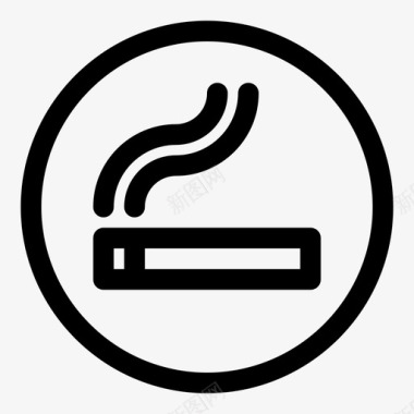 吸烟区香烟香烟烟雾图标图标