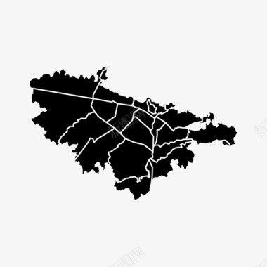 波哥大行政区城市地图图标图标