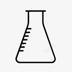 临床试验erlenmeyer烧瓶化学实验室图标高清图片